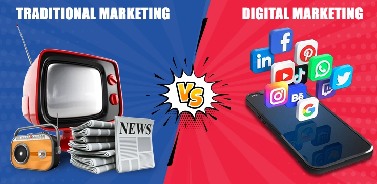 Traditional Marketing vs Digital Marketing: Which is Best? Compare traditional marketing like TV, radio, and print with digital platforms for better reach.